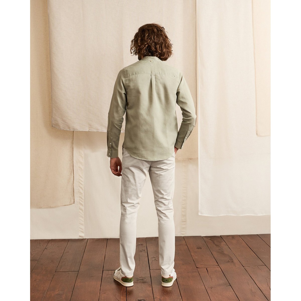 Chino coupe fuselée BRIX ecru, FAGUO