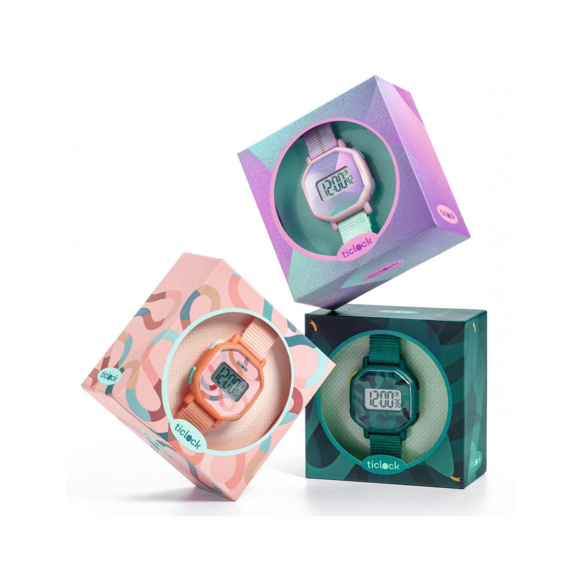 Montre digitale - Volute pastel couleur unique, DJECO