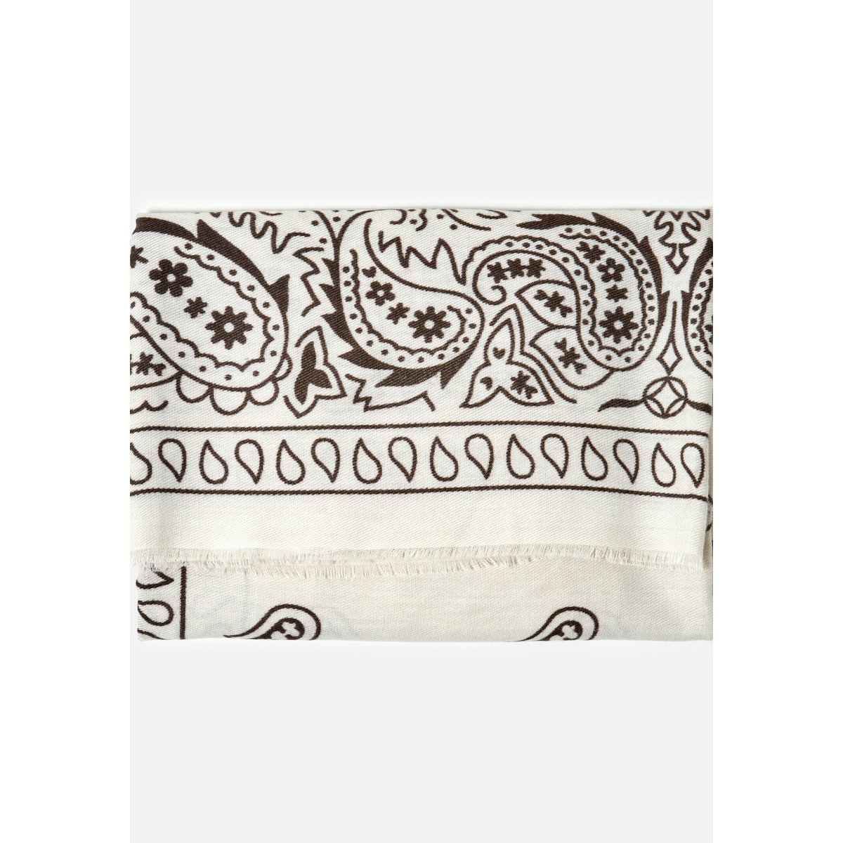 Foulard carré bandana blanc ecru imp., DAMART