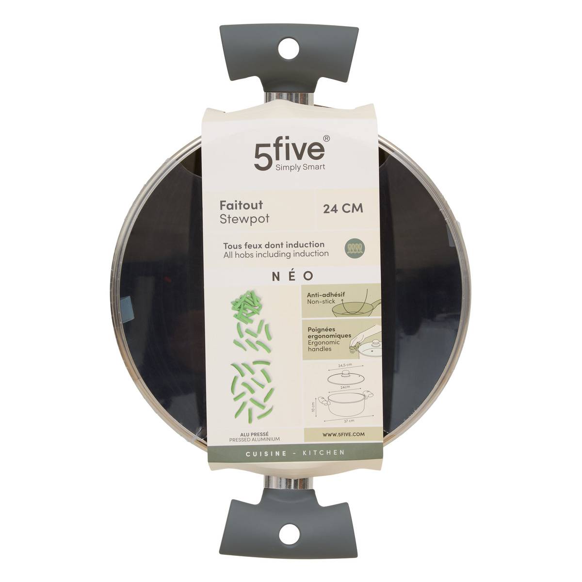 Faitout en aluminium NEO gris, 5FIVE SIMPLY SMART