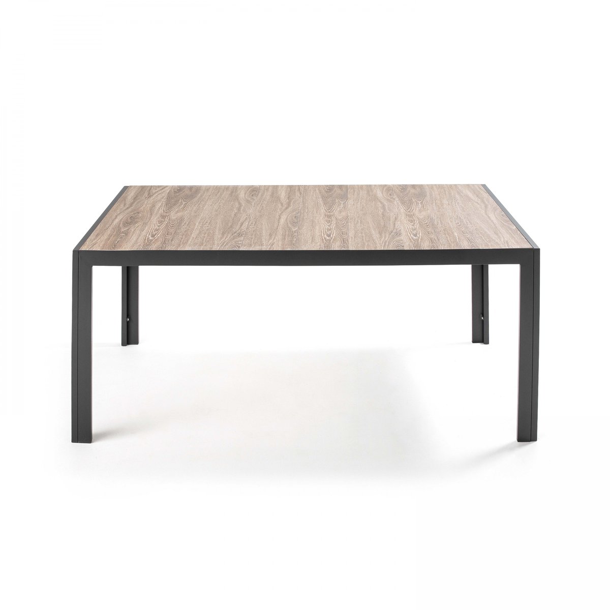 Salon de jardin table 8 places aluminium et céramique, TIVOLI bois, OVIALA