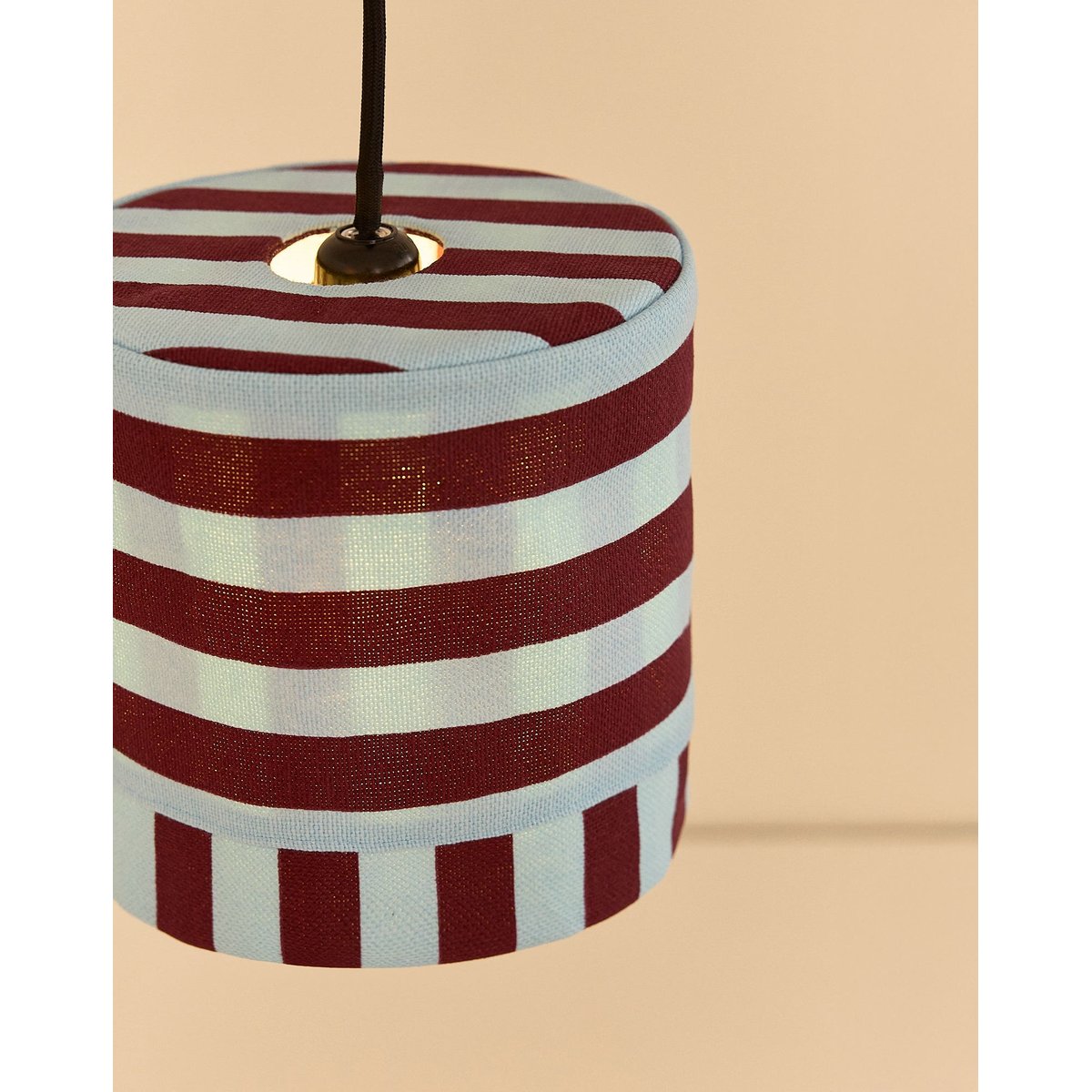 Abat-jour pour suspension 20 cm Linda burgundy blue stripes, NOBODINOZ