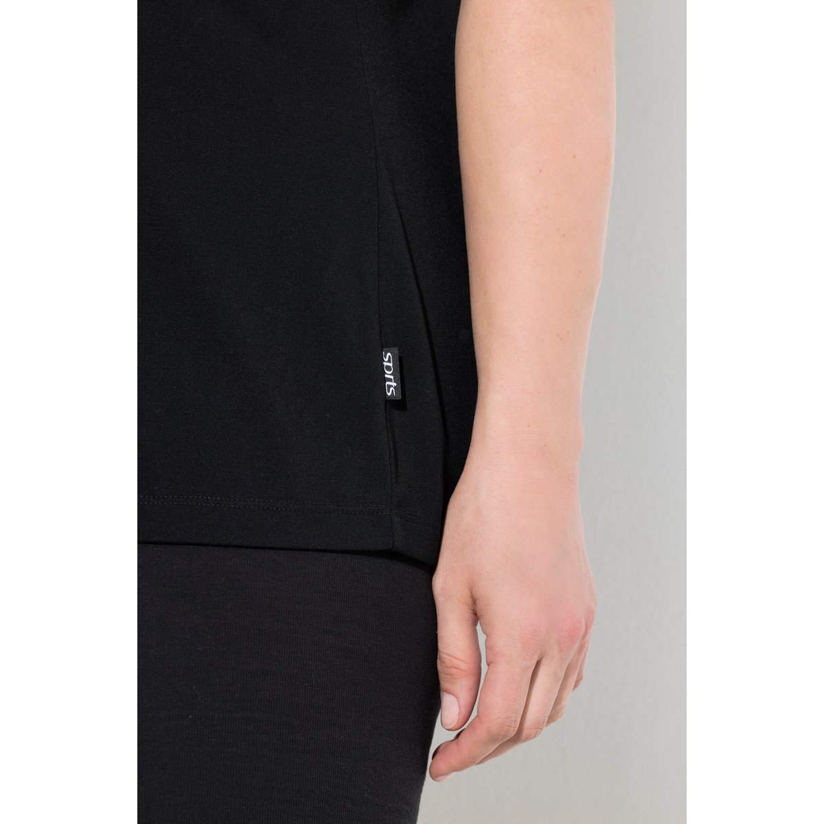 T-shirt technique antibactérien noir, ULLA POPKEN