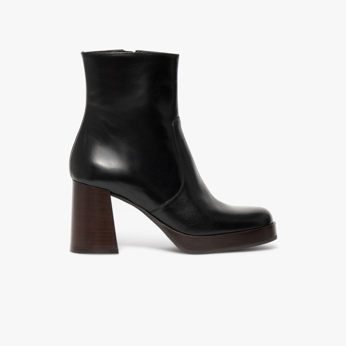 Boots À Talon en cuir EZRA noir, BOCAGE
