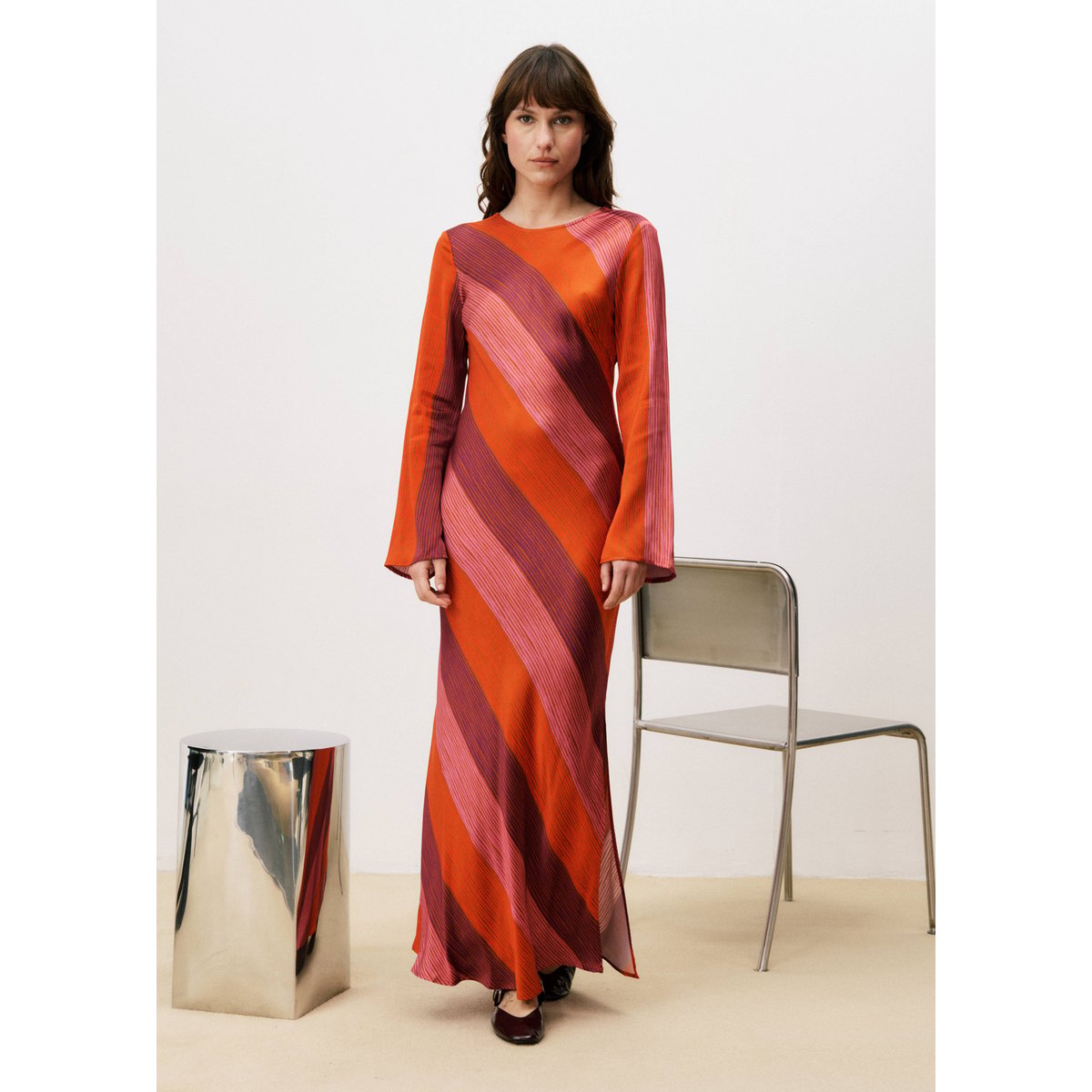 Robe longue LABELLE rayures, FRNCH