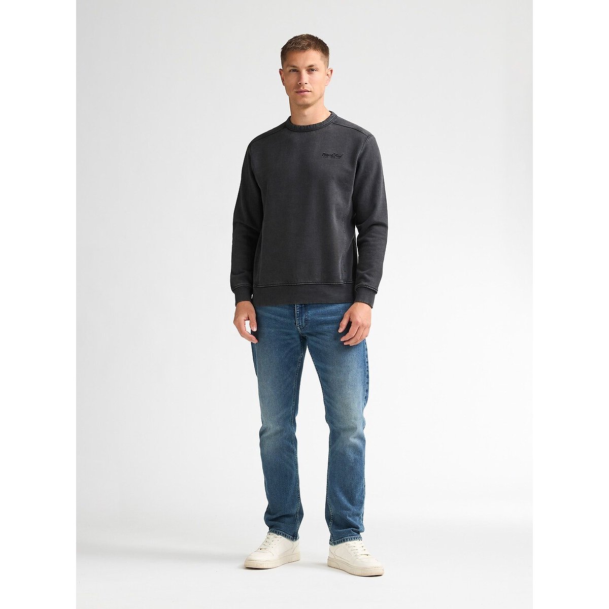 Sweat col rond gris foncé, PETROL INDUSTRIES