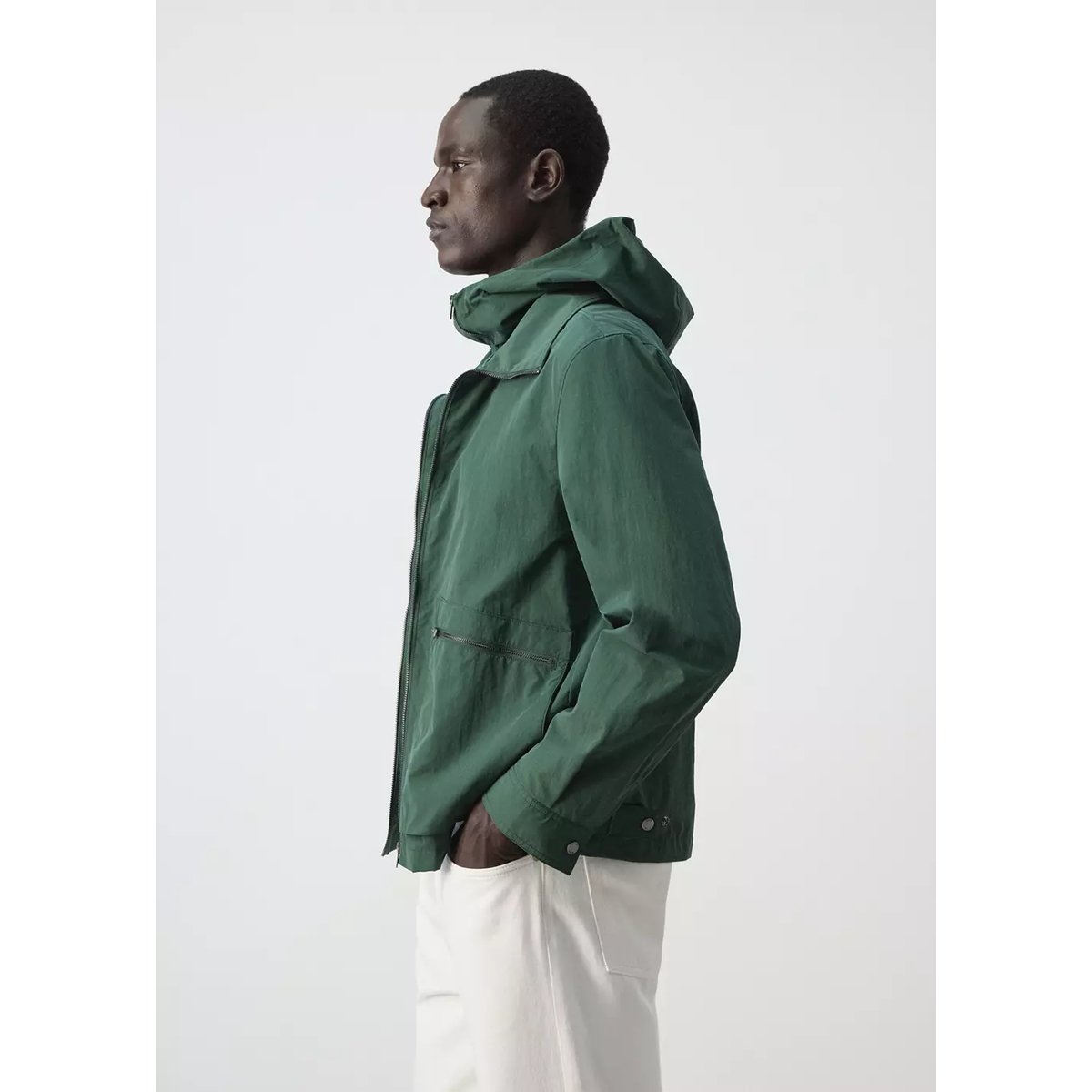 Veste imperméable à poches vert billard, MANGO MAN