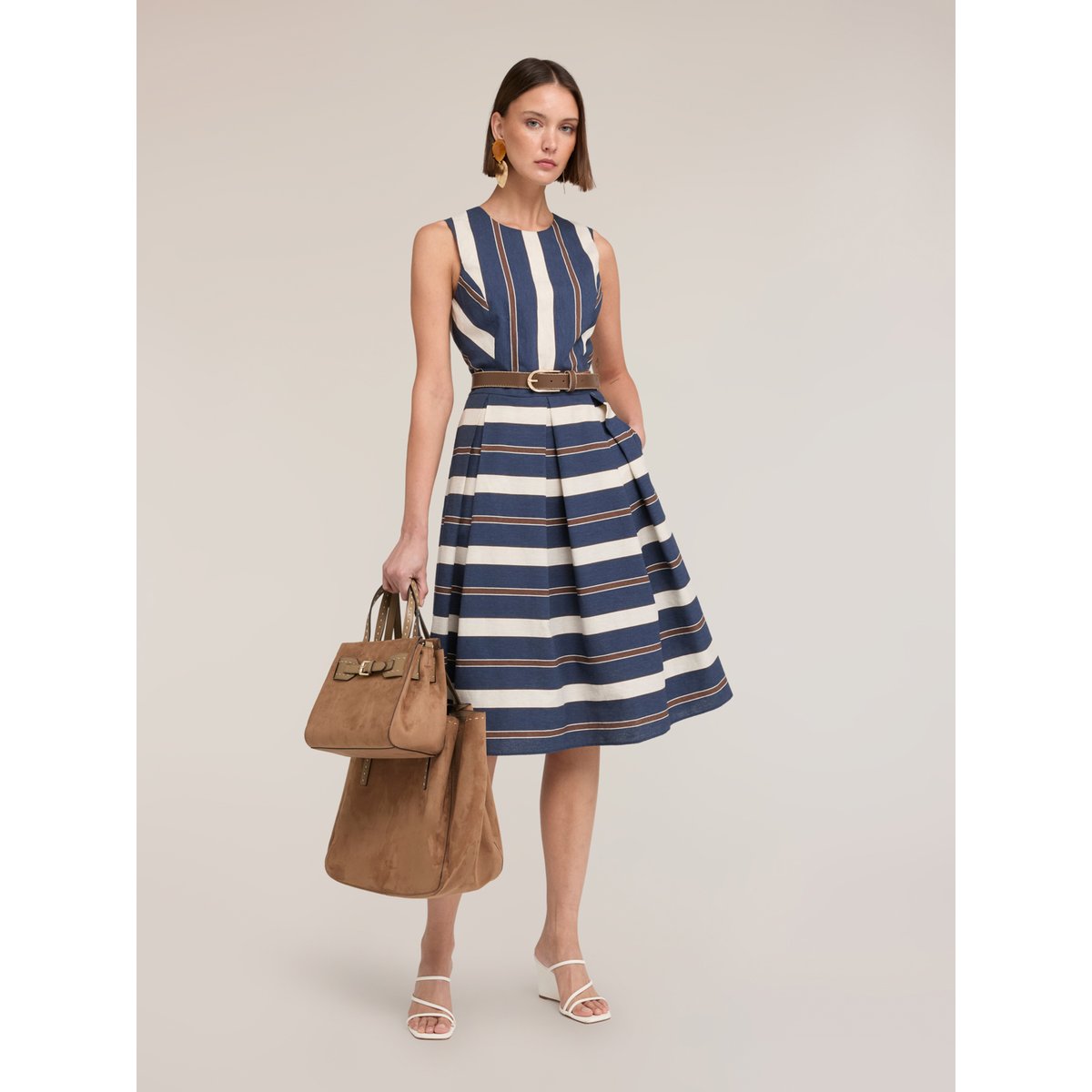 Robe ligne A à rayures bleu, MOTIVI