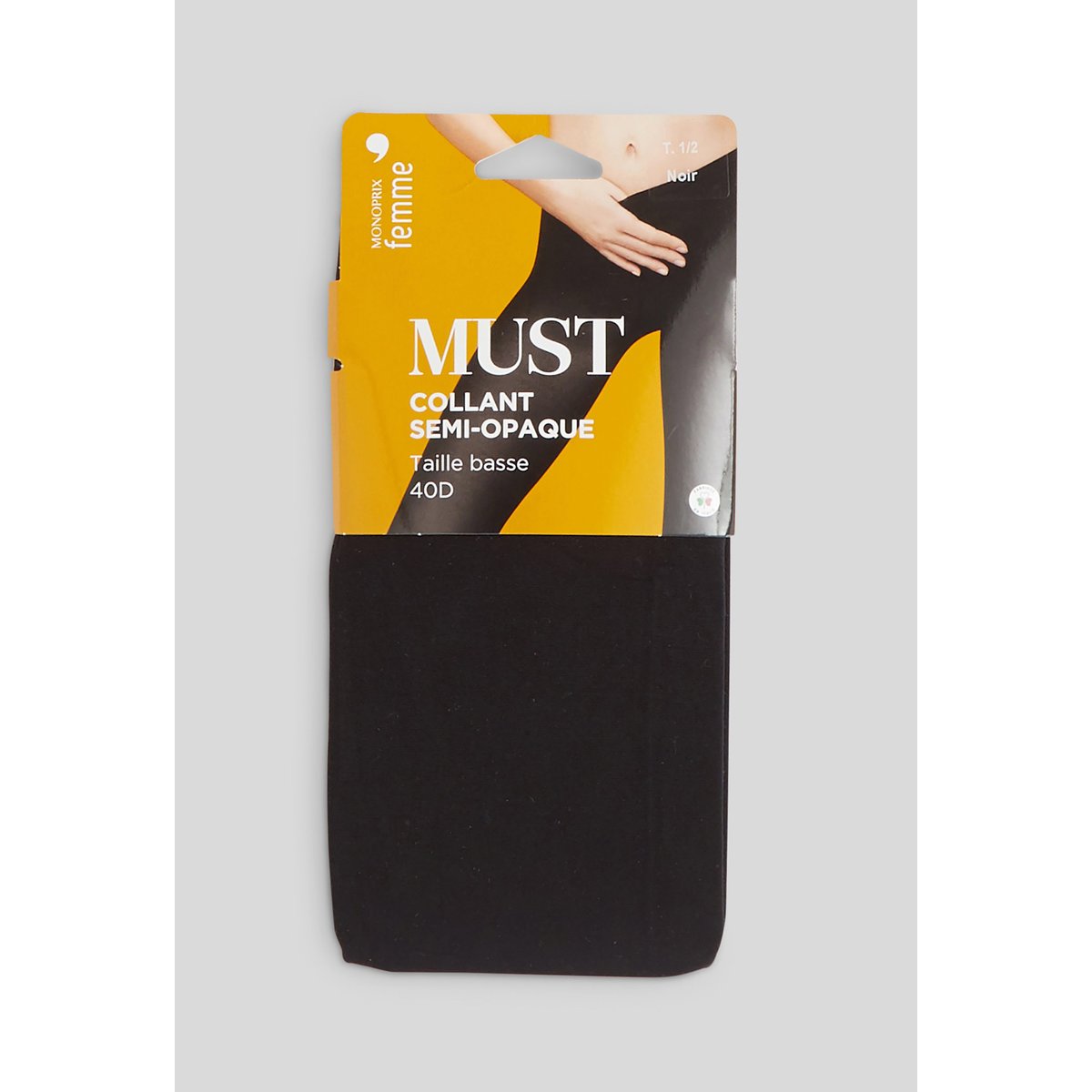 Collants opaques noir, MONOPRIX