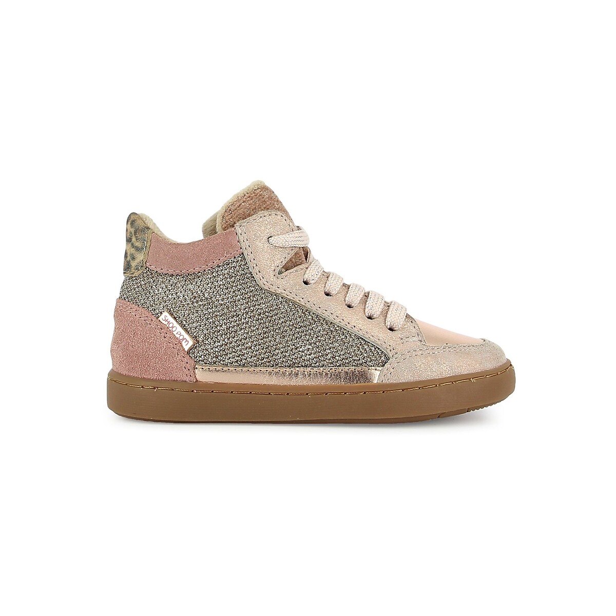 Sneakers met rits en voering, PLAY CONNECT FUR roze, SHOO POM
