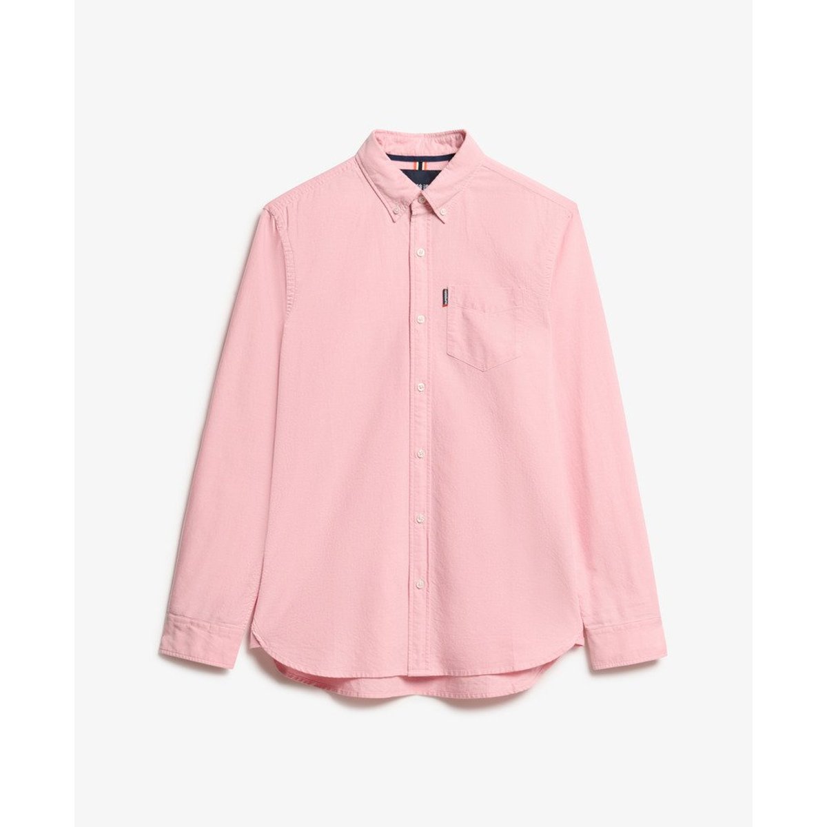 Chemise Oxford à manches longues Essentials pink city chambray oxford, SUPERDRY