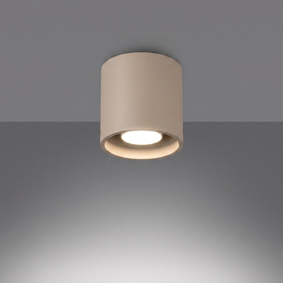 Plafonnier Aluminium Taupe GU10 1 Orbis taupe, EDEN