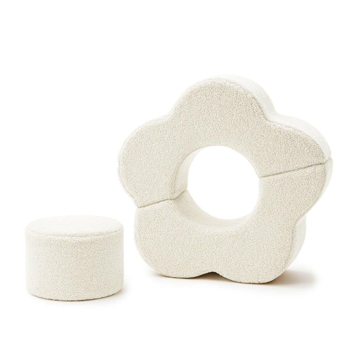 Aire de jeux en mousse pour enfants | Ensemble forme fleur | 3 éléments | BEARLY crème, MEOW BABY