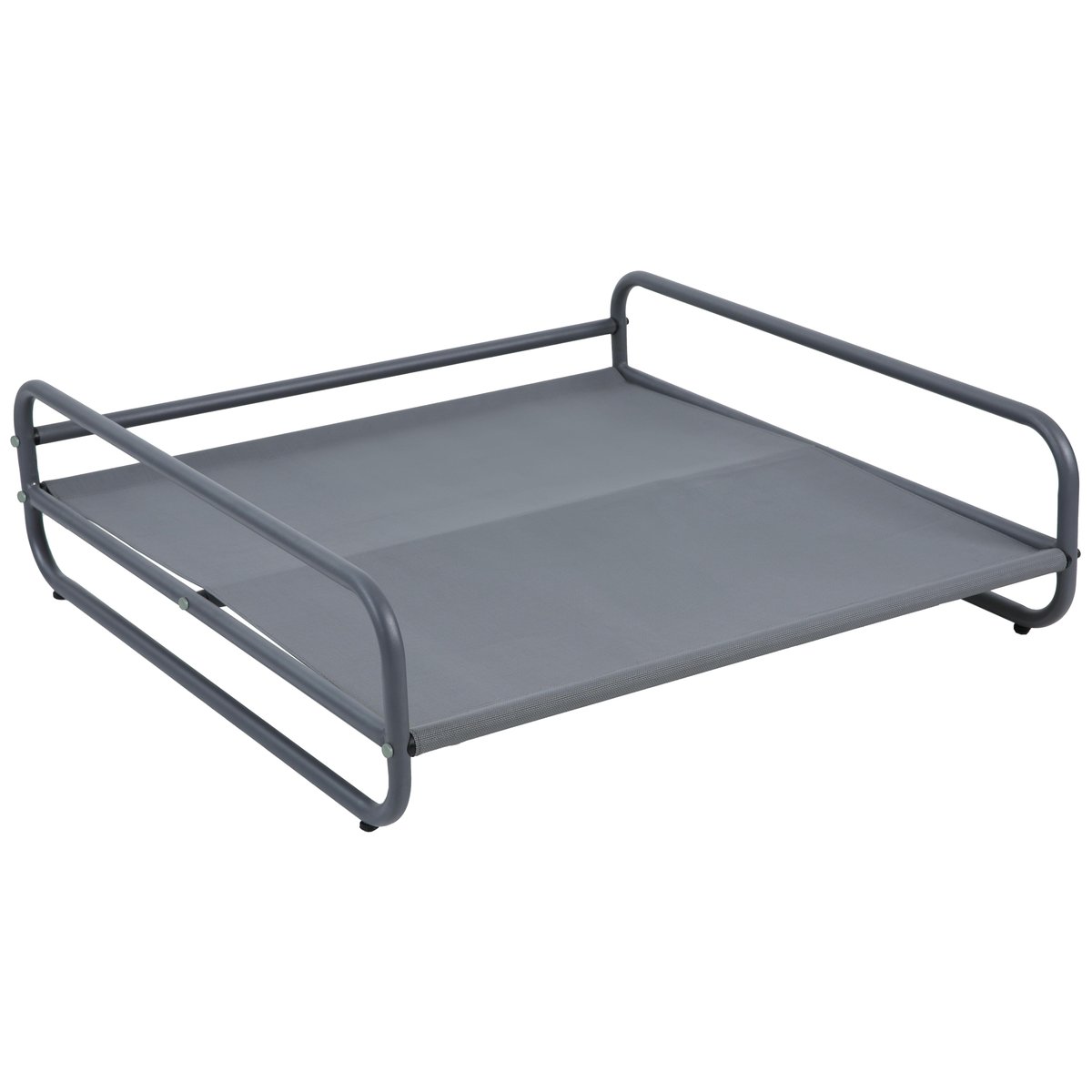 Chauffeuse pour salon de jardin modulable avec structure, MIXI gris, OVIALA