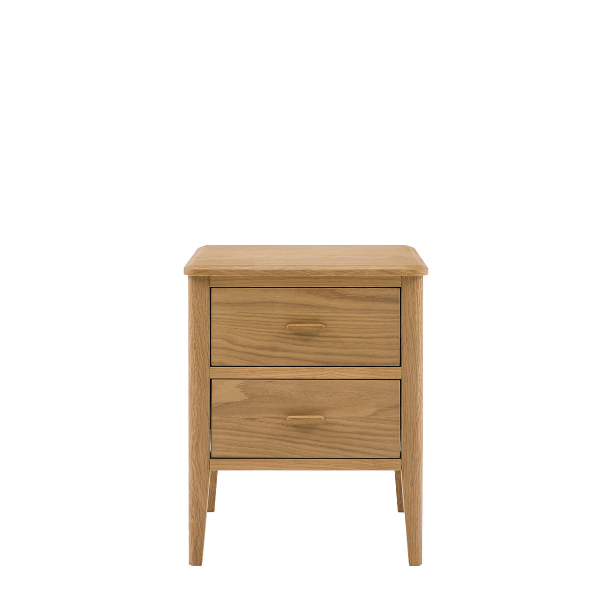 Buttermere Wooden 2 Drawer Bedside Table light wood, SO'HOME