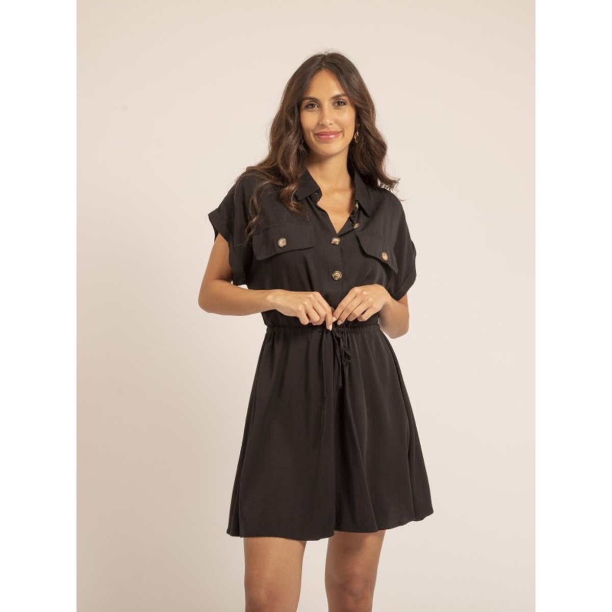 Robe Saharienne Ibelle noir, DONA LISA