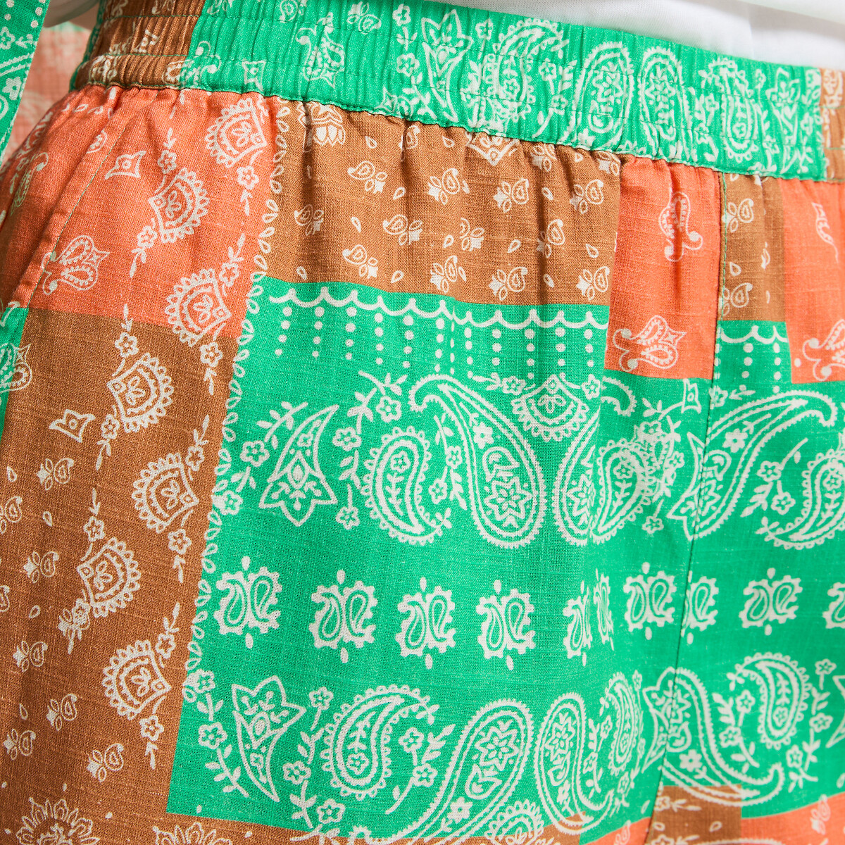 Short à taille élastiquée imprimé cachemire imprimé multicolore, LA REDOUTE COLLECTIONS
