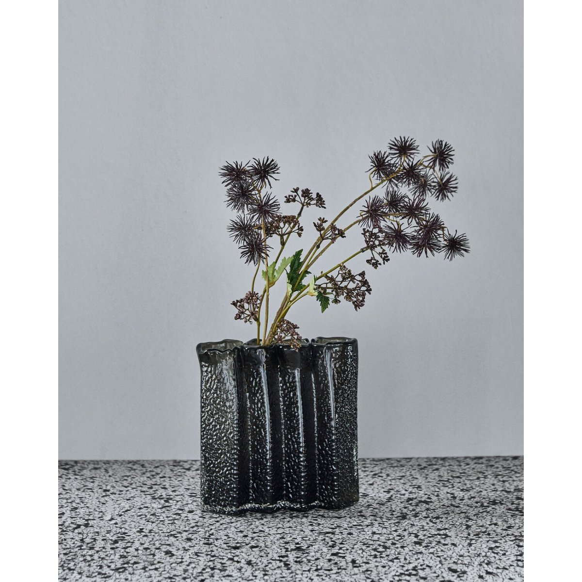 Vase en verre Zuri 20 cm vert, HOUSE DOCTOR