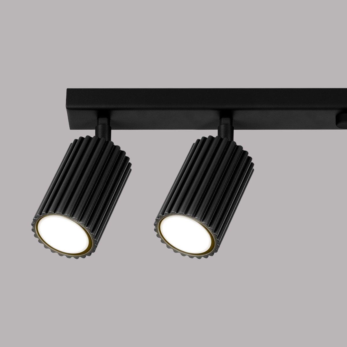 Plafonnier Aluminium Noir GU10 6 Karbon noir, EDEN