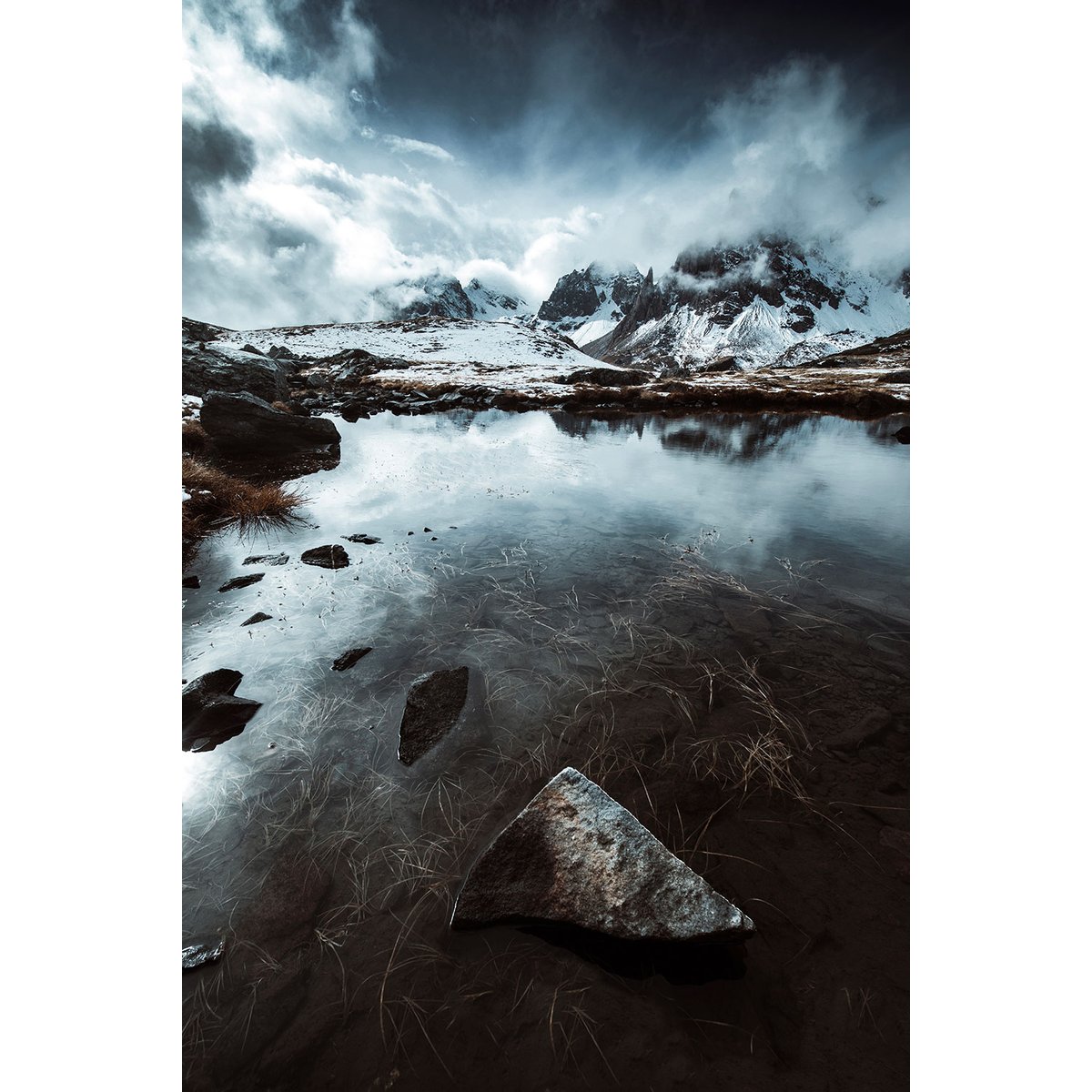 Tableau face aux alpes tableau alu dibond, HEXOA