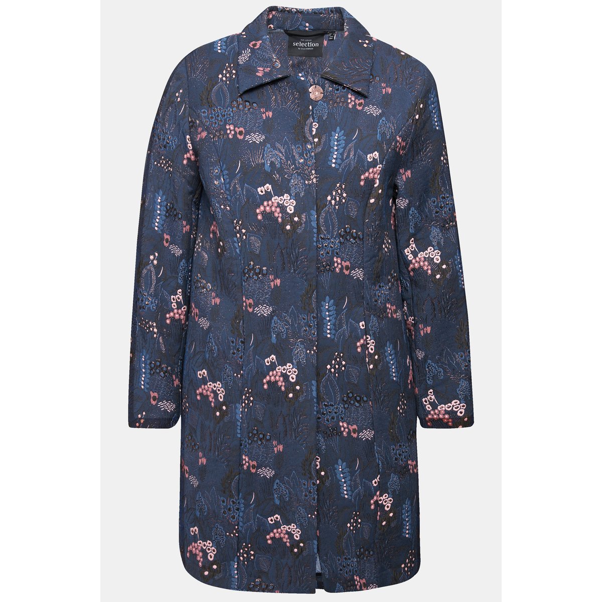 Veste Jacquard imprimé floral marine foncé, ULLA POPKEN