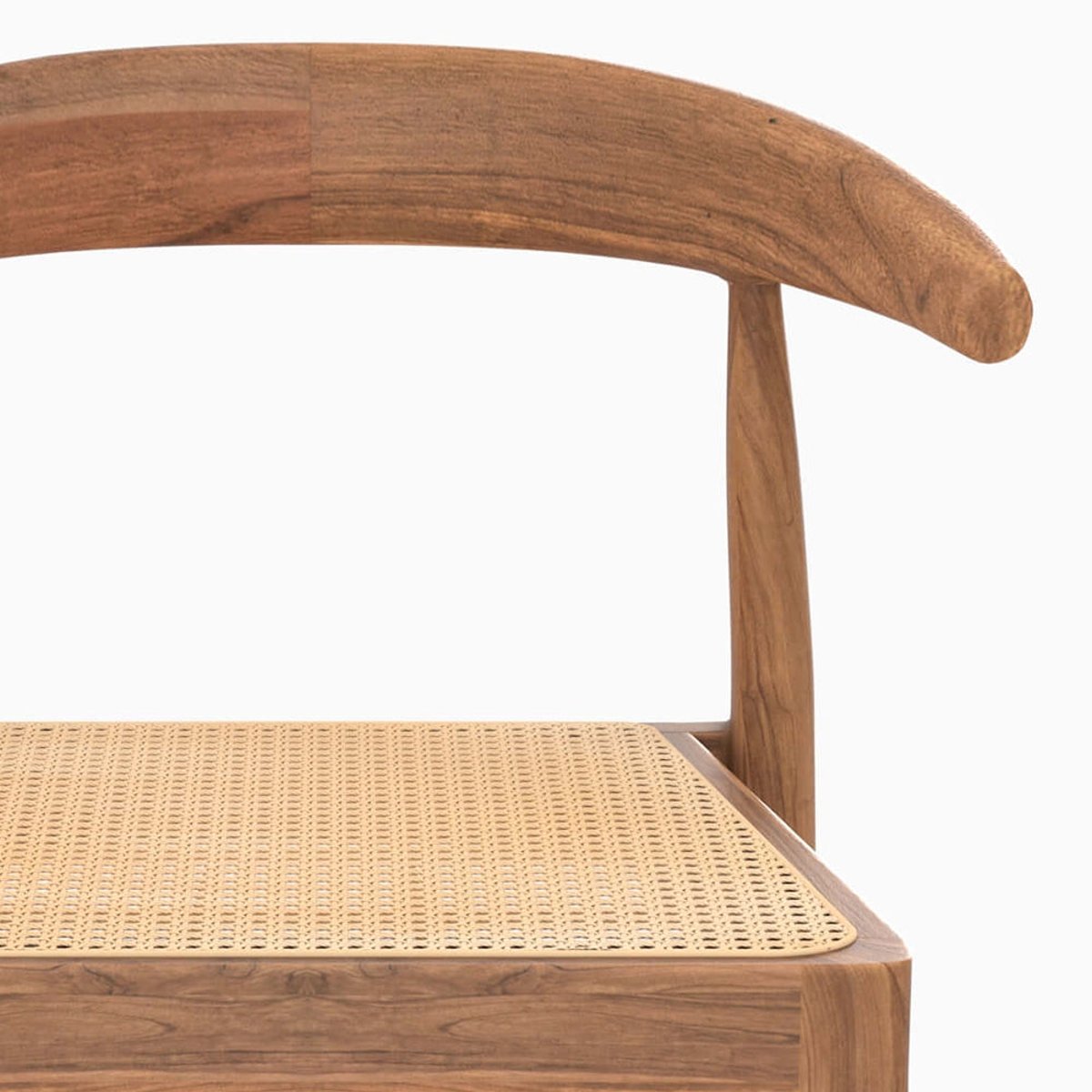 Lot de 2 chaises en bois de teck et cannage en rotin - ALIA marron, MAISON PAVANE