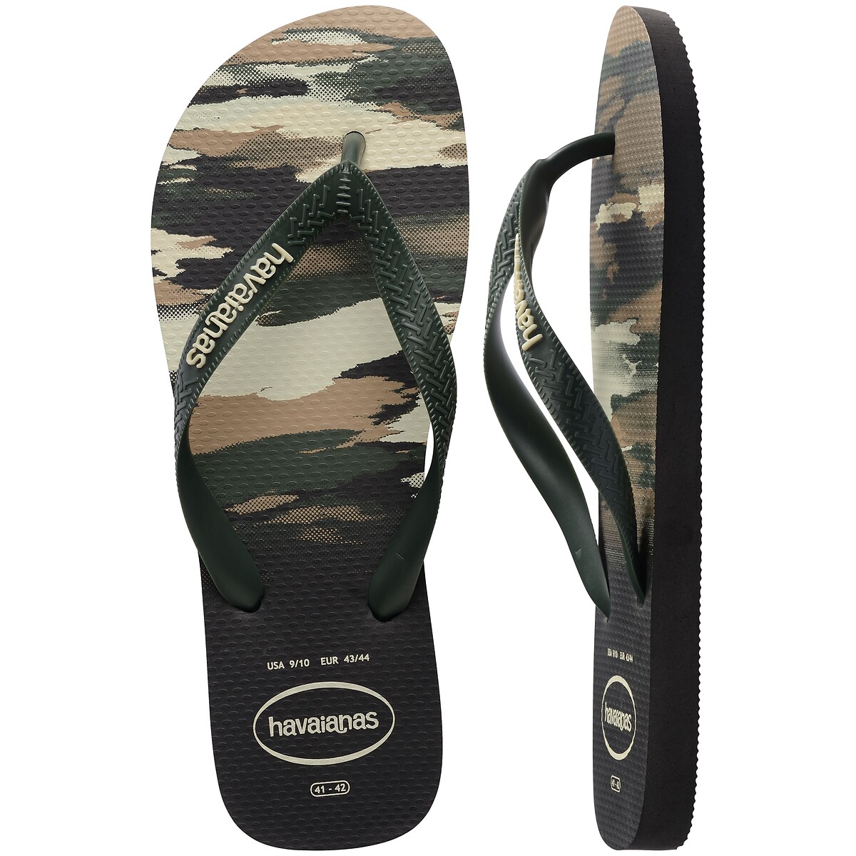 Tongs Hav. Top Camu kaki, HAVAIANAS