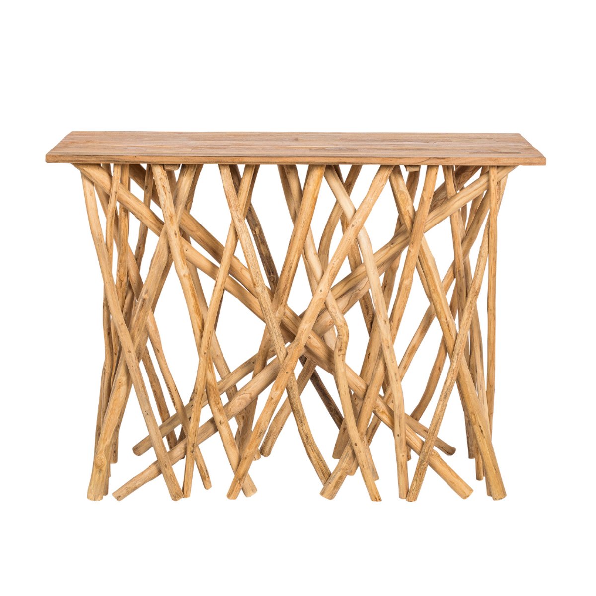 Console en branches de teck ENORA naturel, HYDILE