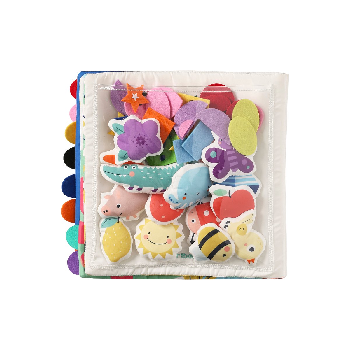 Livre des formes et des couleurs en tissu blanc, VERTBAUDET