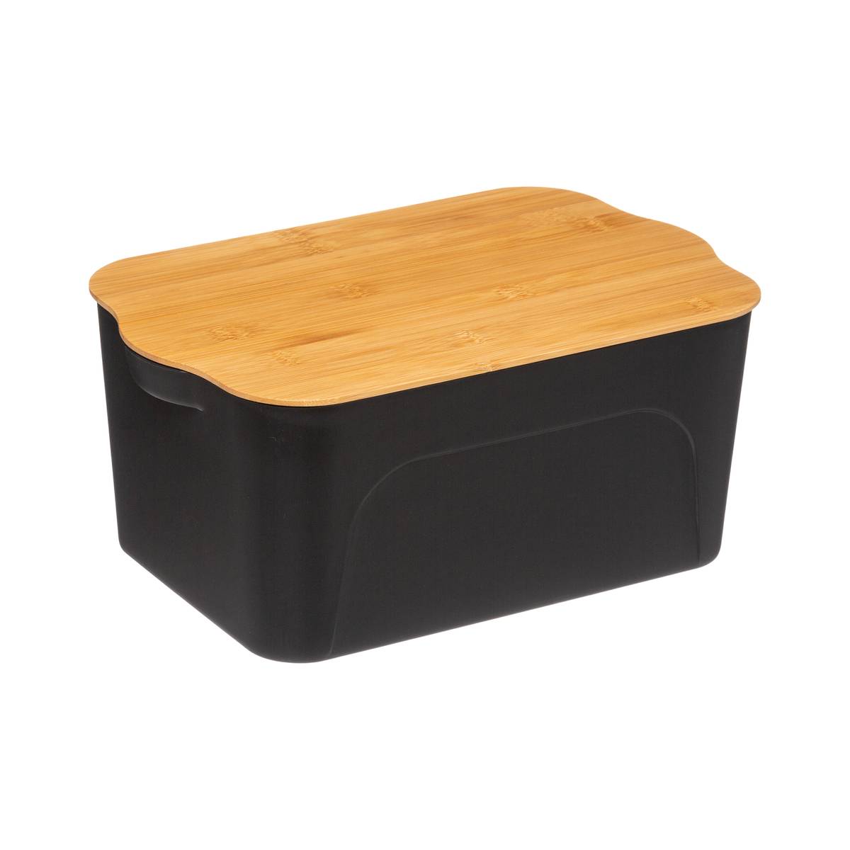 Boîte de rangement 6,5L avec couvercle en bambou BLACKBAMBOO noir, 5FIVE SIMPLY SMART