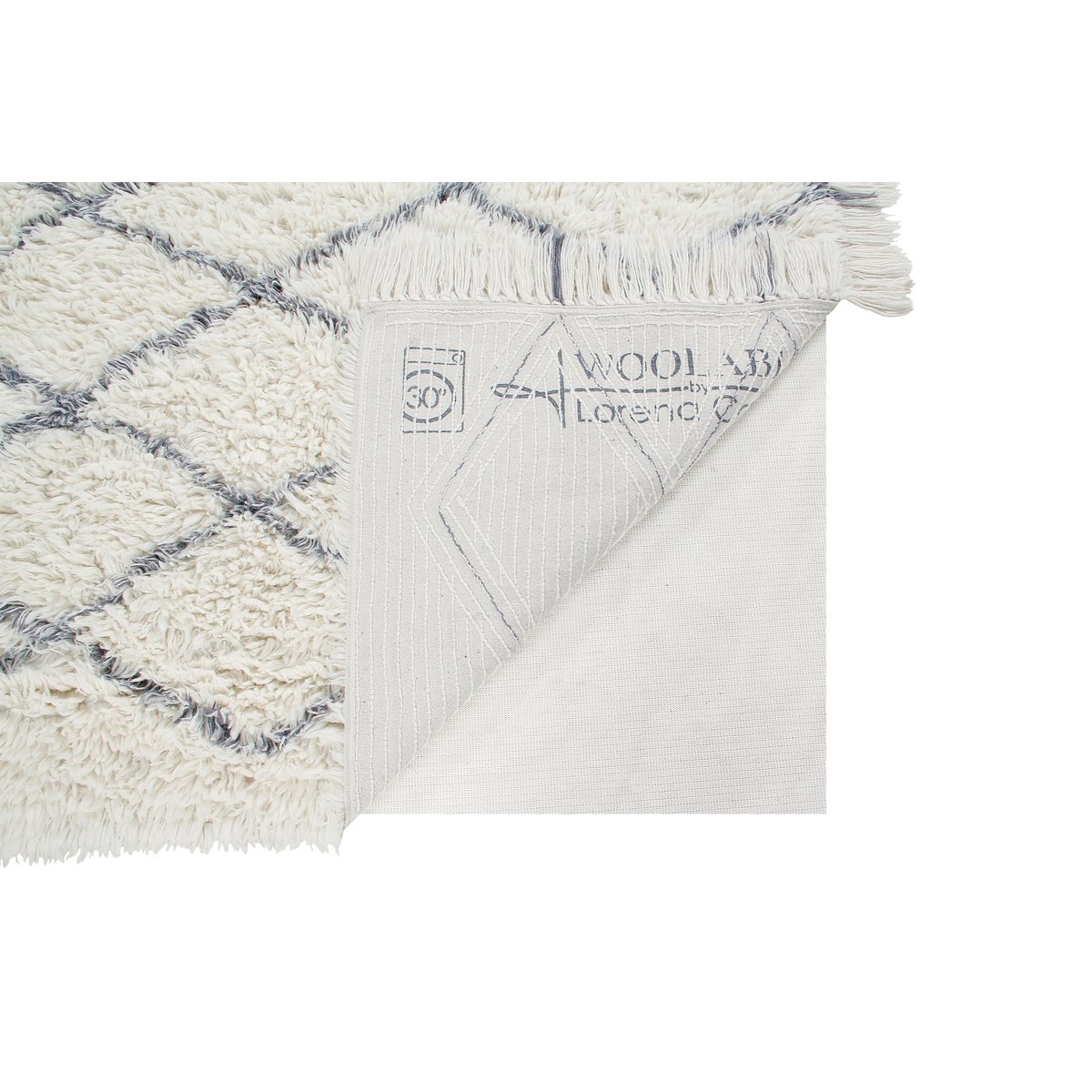 Tapis Lainable Rectangulaire BEREBER CLASSICS blanc, LORENA CANALS