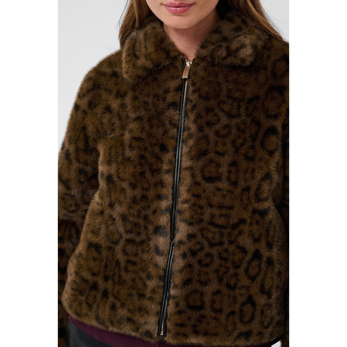 Veste marron dark animal fur, CREAM