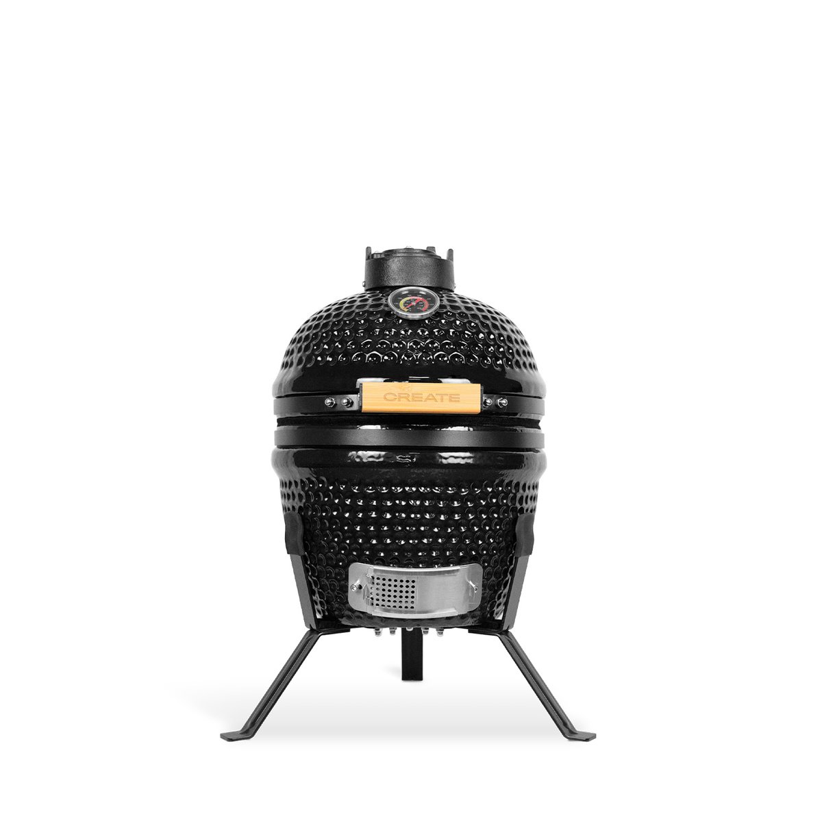 Barbecue fumoir en céramique BBQ KAMADO noir, CREATE