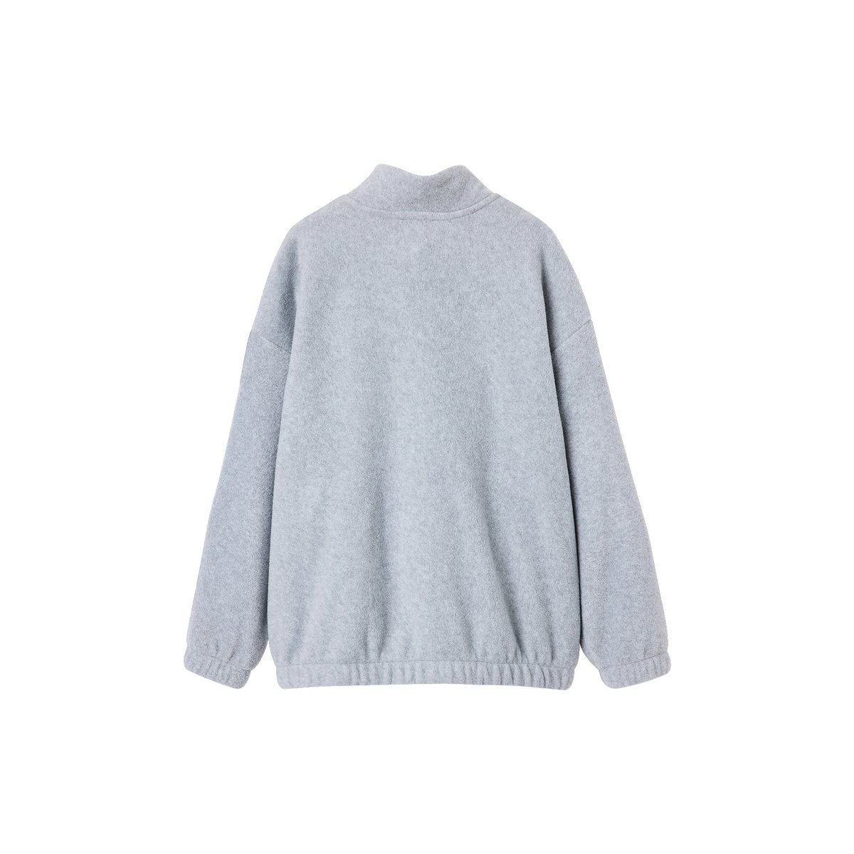 Sweat polaire col montant gris chiné, JONEN