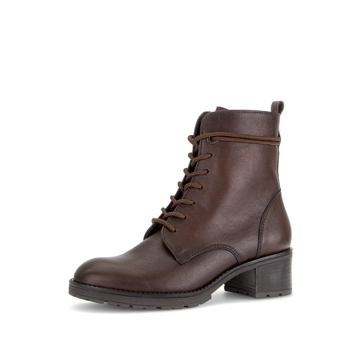 Bottines en cuir lisse à talon décroché cognac, GABOR