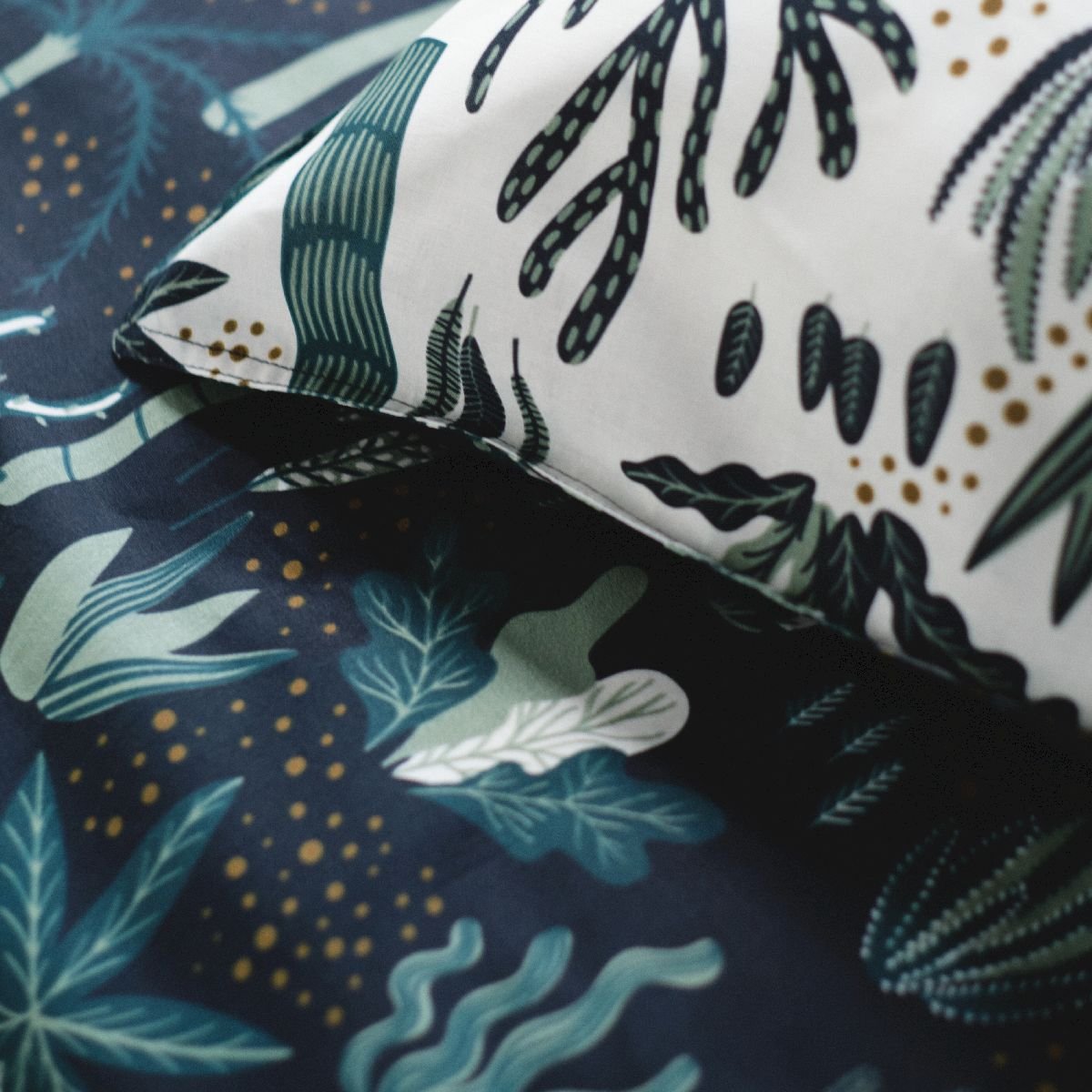 Parure de lit SUNSHINE FLORINE bleu, TODAY