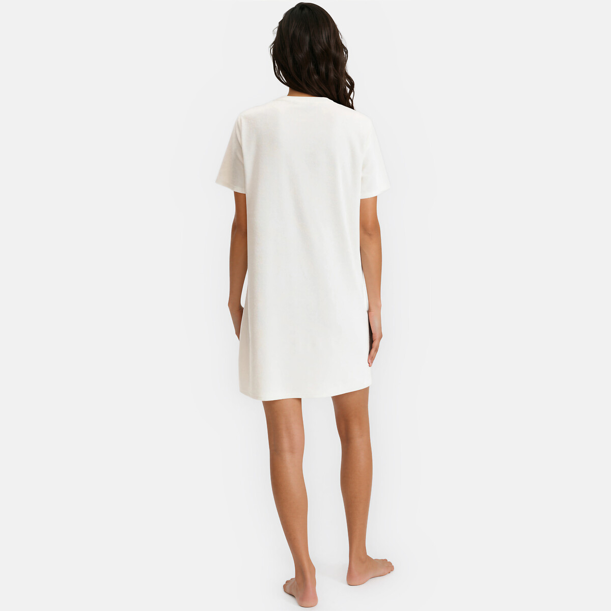Camisón de tejido de rizo marfil, LA REDOUTE COLLECTIONS