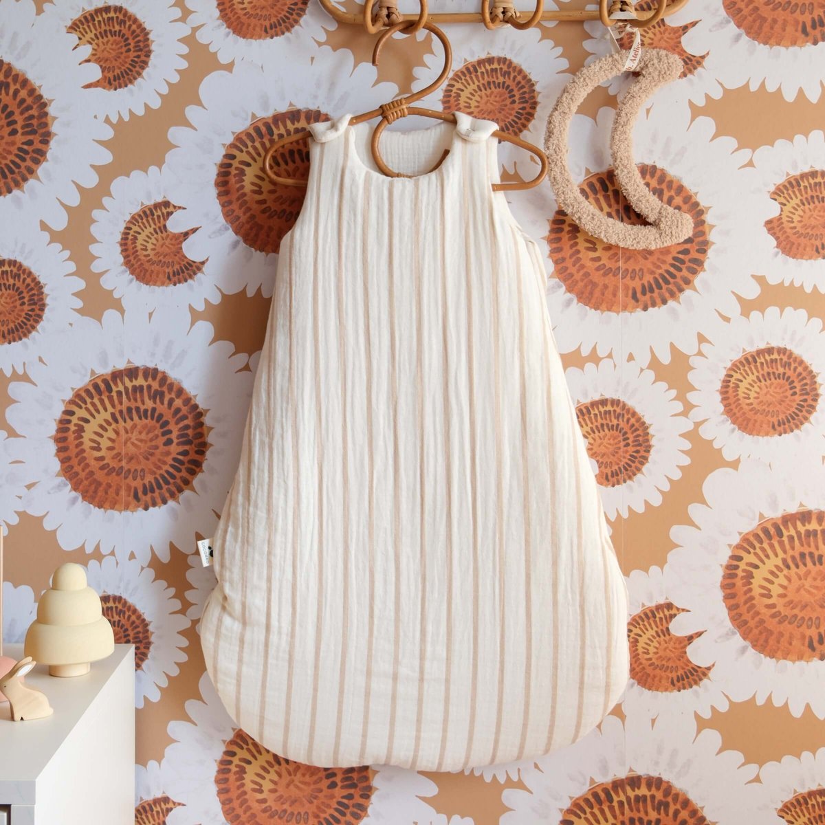 Gigoteuse TOG 2 gaze de coton - RAYURES BEIGE rayures beige, COCOEKO