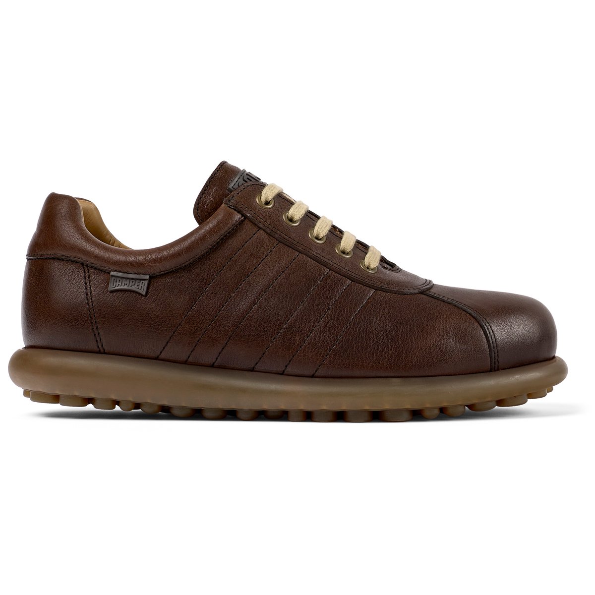 Baskets cuir Pelotas marron foncé, CAMPER