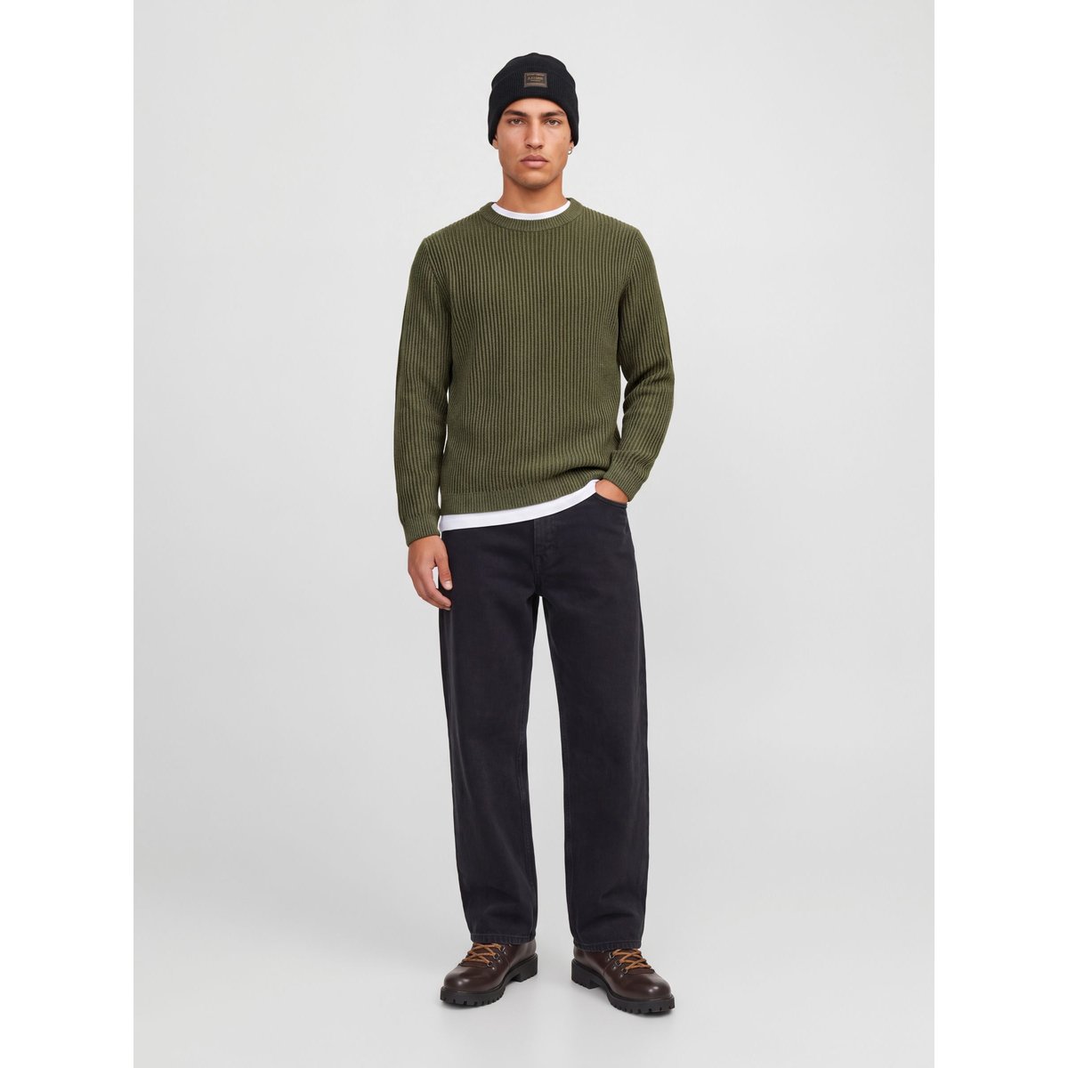Pull En Maille black 1, JACK & JONES