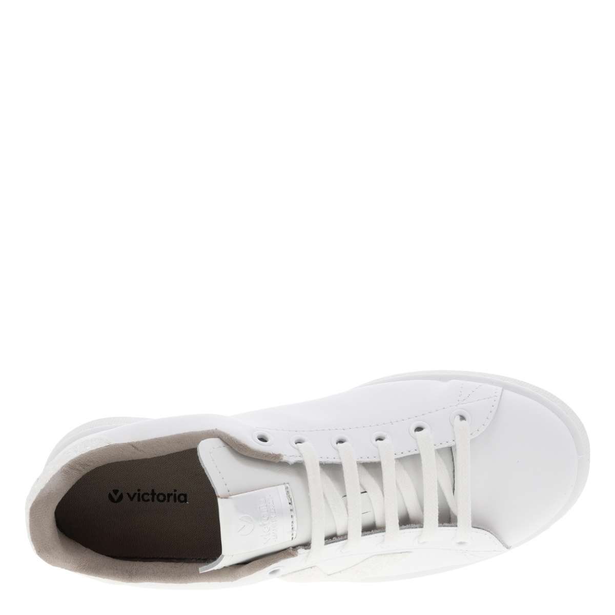 Baskets cuir glitter blanc, VICTORIA