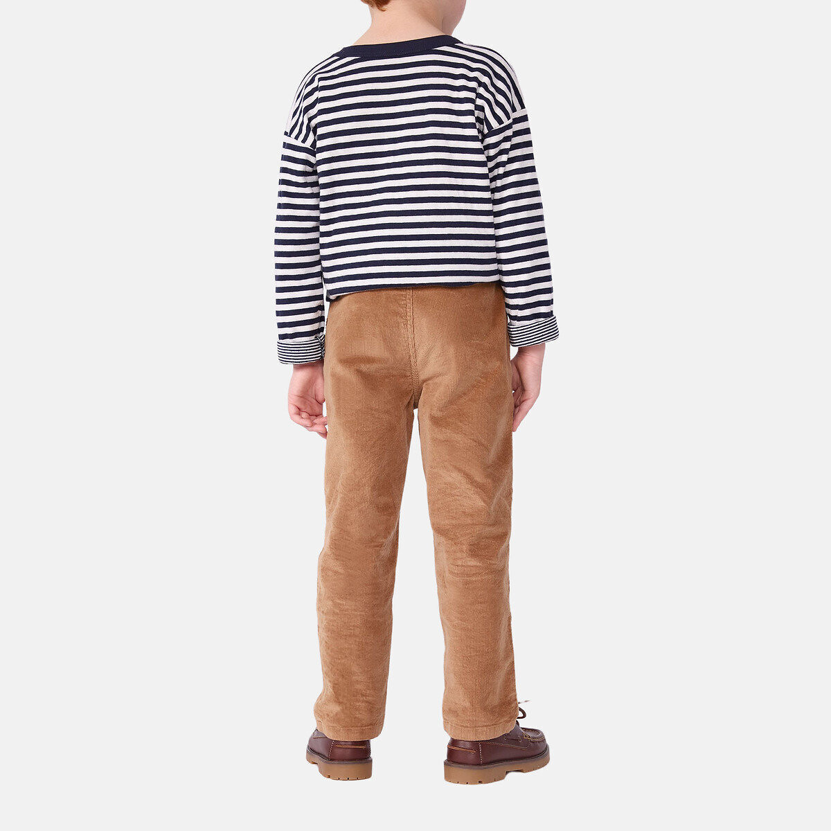 Velour Straight Trousers camel, PETIT BATEAU