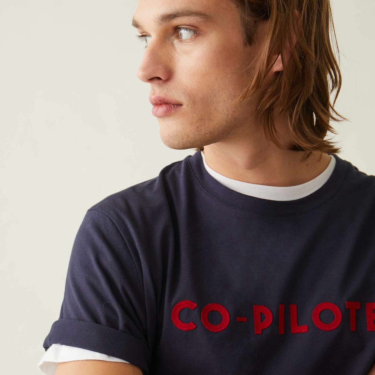 T-shirt manches courtes Co-pilote bleu marine, LE SLIP FRANCAIS