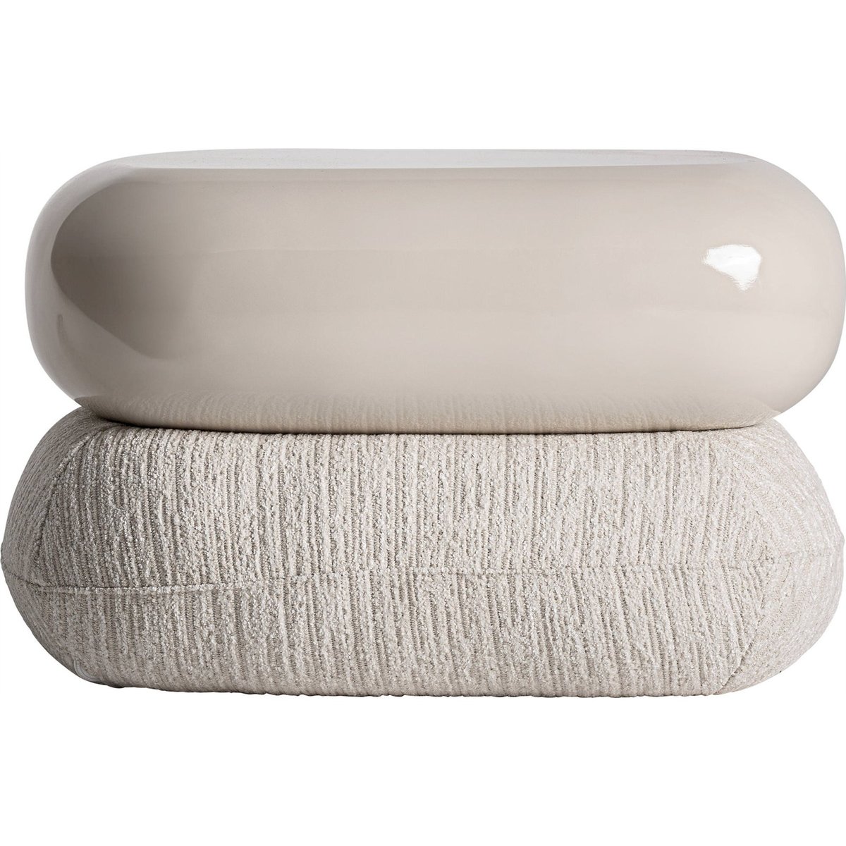 Repose-pieds contemporain en bois beige, RECOLLECTION