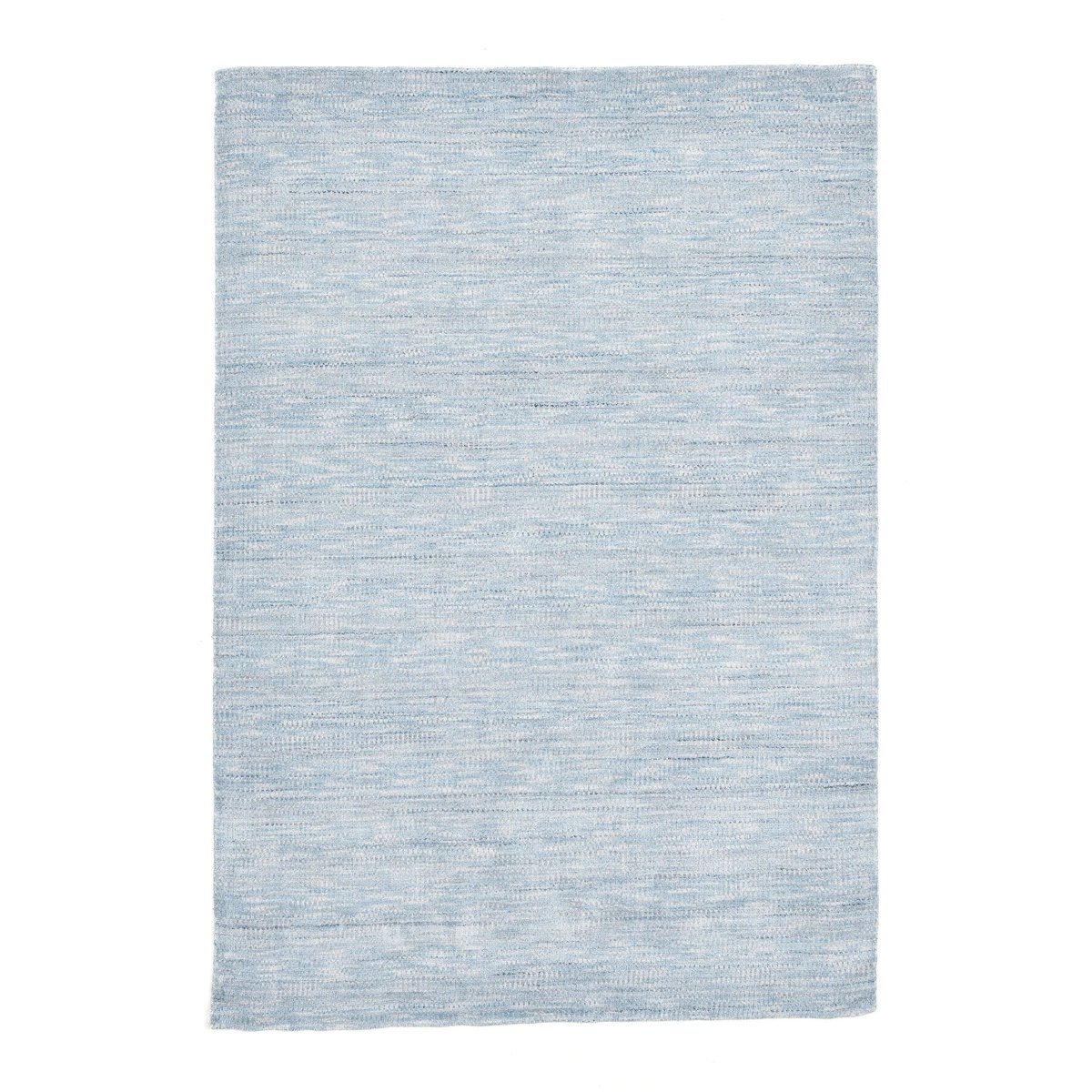 Tapis tissé main en viscose turquoise, THEKO