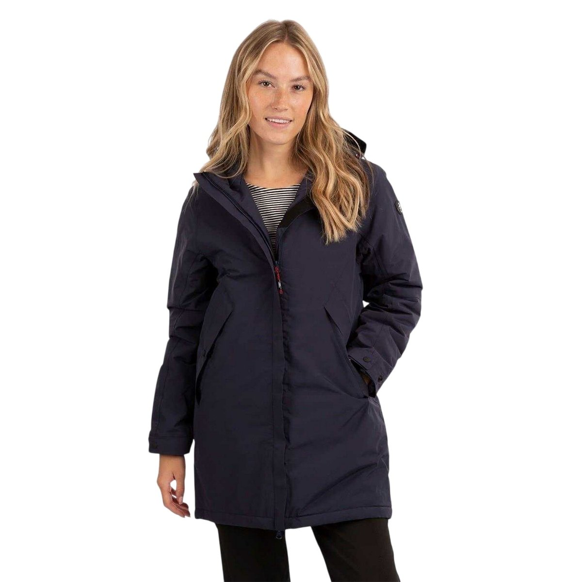 Imperméable uni à capuche ajustable OVERCAST bleu marine, TRESPASS