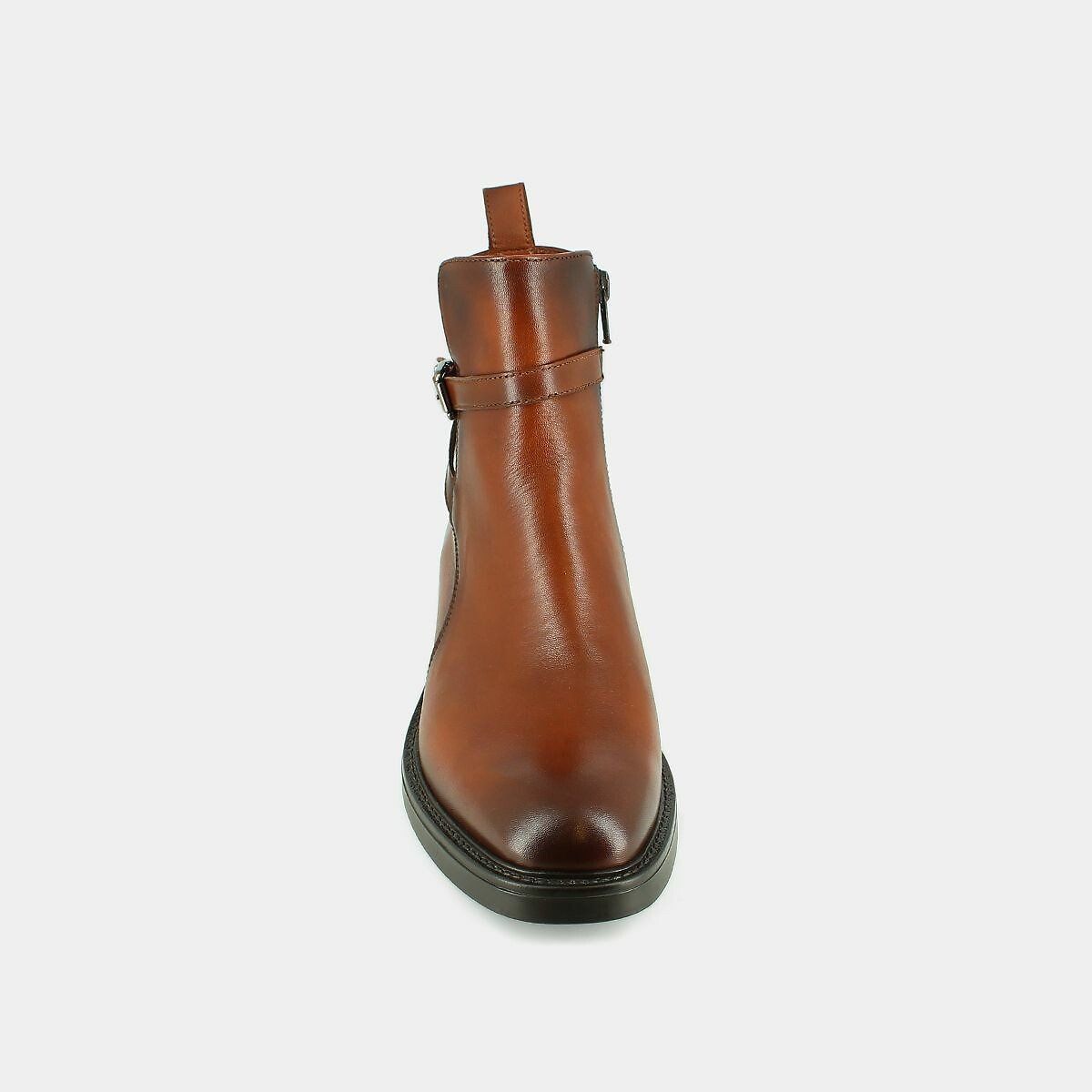 Bottines plates en cuir Clea cognac, JONAK