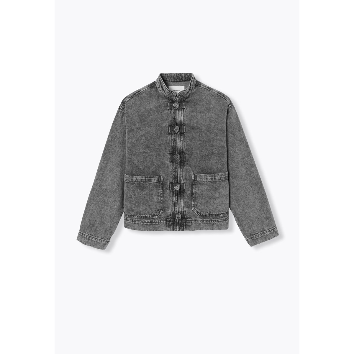 Veste Mandarin en jean jean moyen, PROMOD