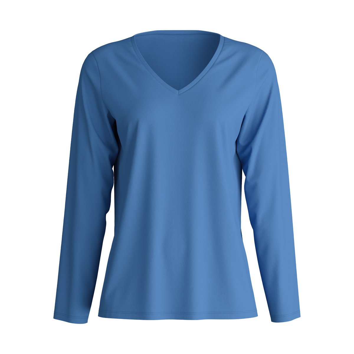 T-Shirt manches longues Coton FAVOURITES bleue, CALIDA