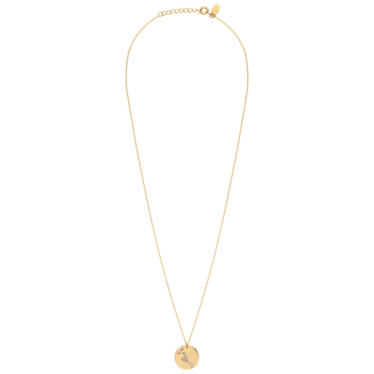 Collier doré taureau - galaxie - Taureau cristal blanc, CAROLINE NAJMAN